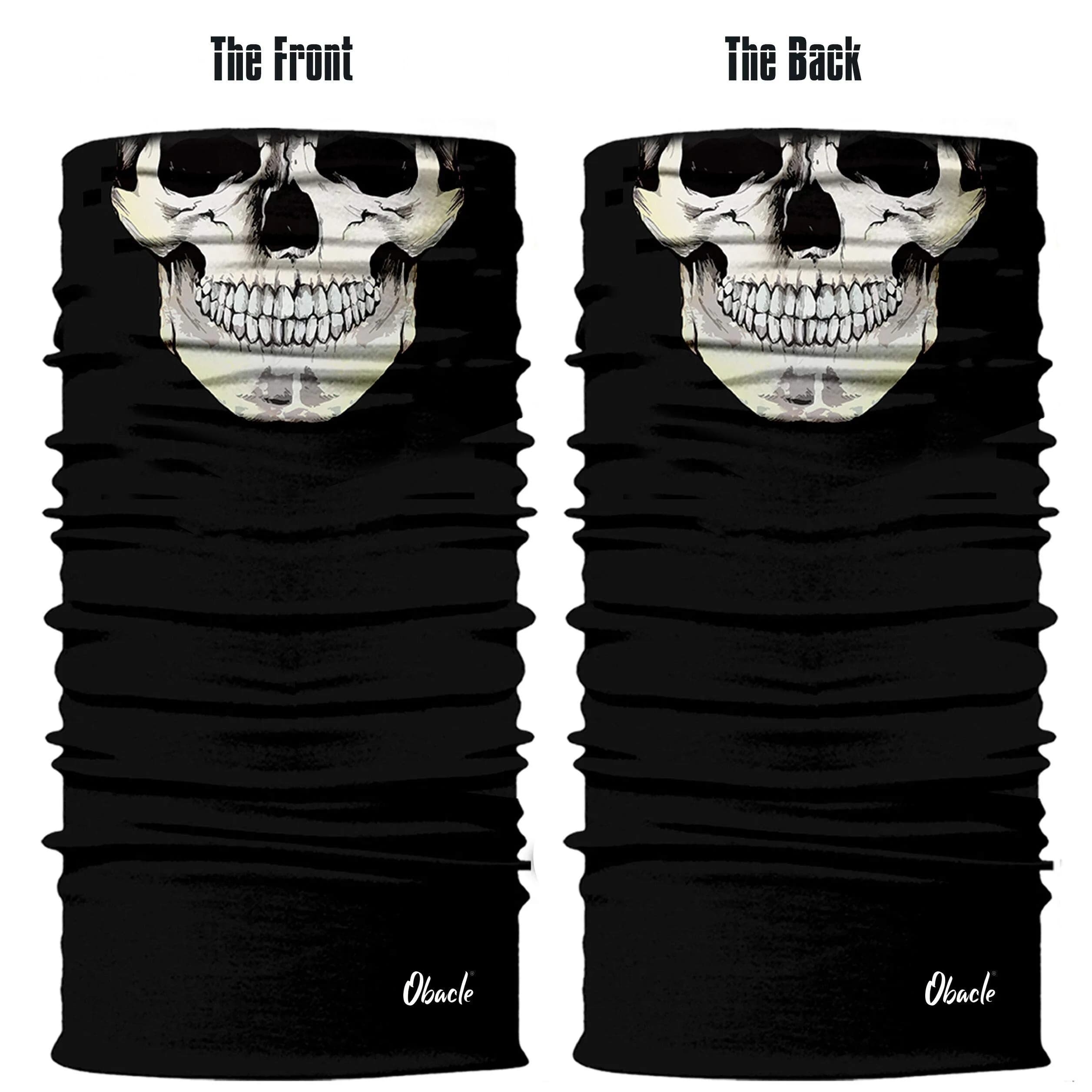 Obacle Skull Mask Bandana Half Face Mask 3D Tube Balaclava 25cm (9.8in) | Breathable Sun Protection for Outdoor Sports - view 3