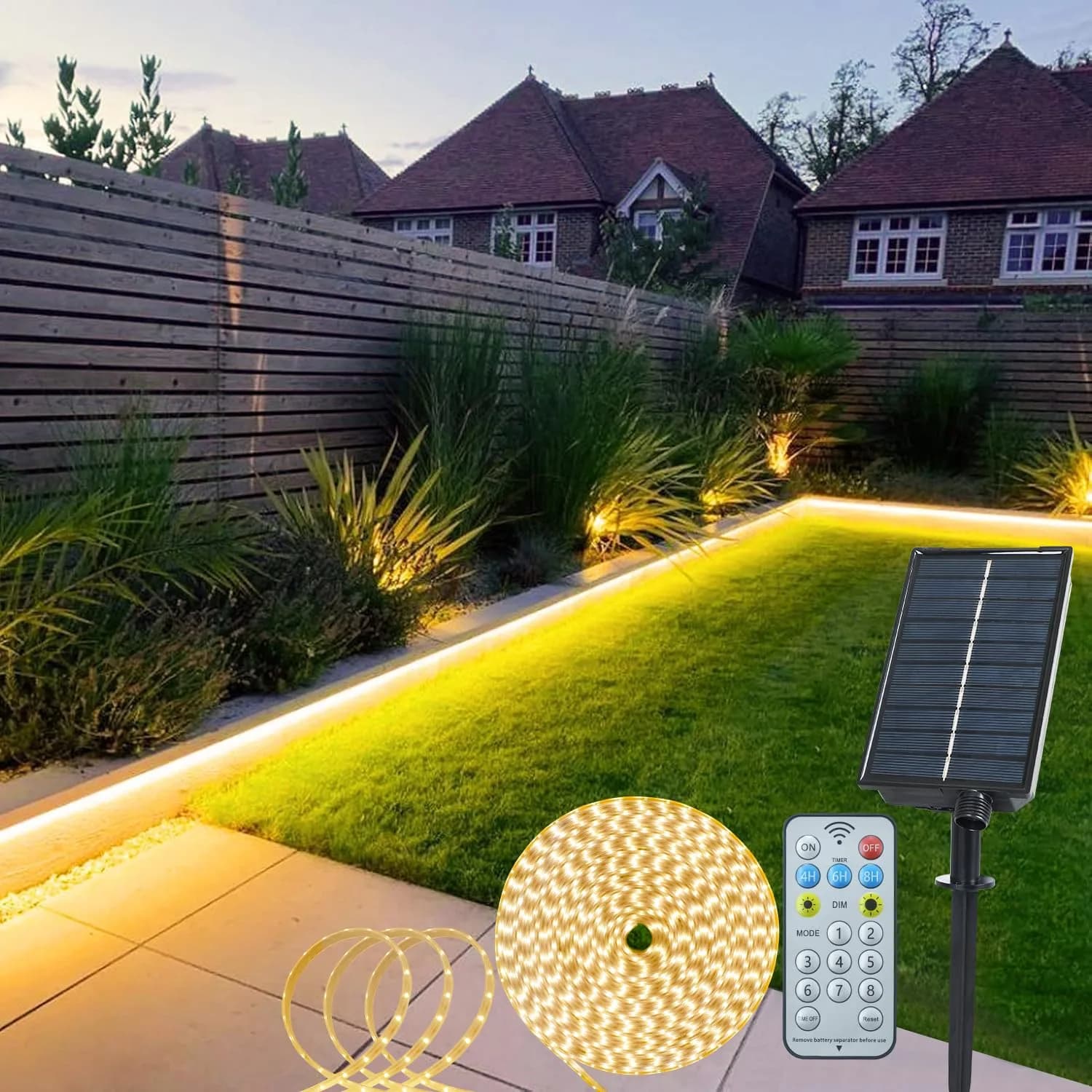echosari STRING_LIGHT 16.4Ft 320 LED Solar Waterproof Outdoor Pathway Light - main product image