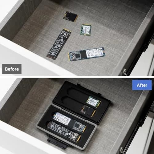 JJC M.2 NVMe SSD Storage Case Holder Box for 4x 2280/2260/2242/2230 SSDs | Water-Resistant, Anti-Shock, Dustproof thumbnail 2