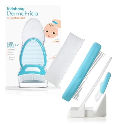 Frida 3-Step Cradle Cap System | Gentle Baby Scalp Care Kit with FlakeFixer, Brush & Comb (1 Count) thumbnail 1