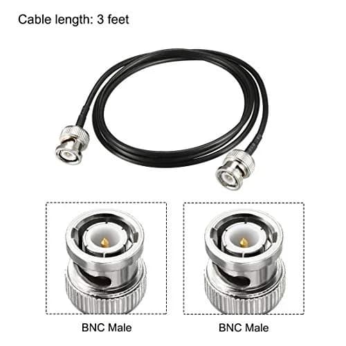 uxcell BNC Male to Male Coaxial Jumper Cable 50 ohm 3 feet | Video & Broadcast Signal Transmission thumbnail 2