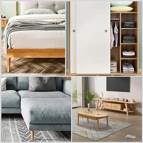 WEICHUAN Solid Wood Replacement Furniture Sofa Couch Legs 8 inch | Heavy Duty Support thumbnail 3