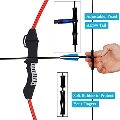Mxessua 45" Youth Bow and Arrows Set for Kids 8-16 | Ambidextrous Recurve Archery Beginner Kit with 9 Arrows, Arm Guard, Quiver, Targets thumbnail 4