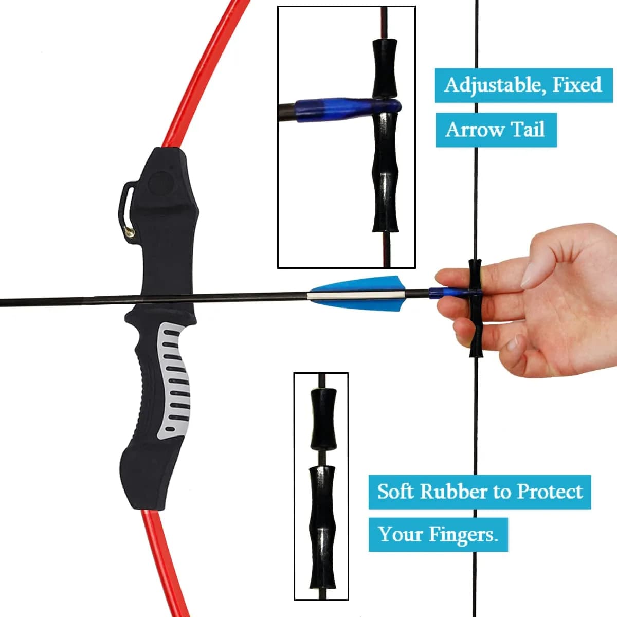 Mxessua 45" Youth Bow and Arrows Set for Kids 8-16 | Ambidextrous Recurve Archery Beginner Kit with 9 Arrows, Arm Guard, Quiver, Targets - view 4