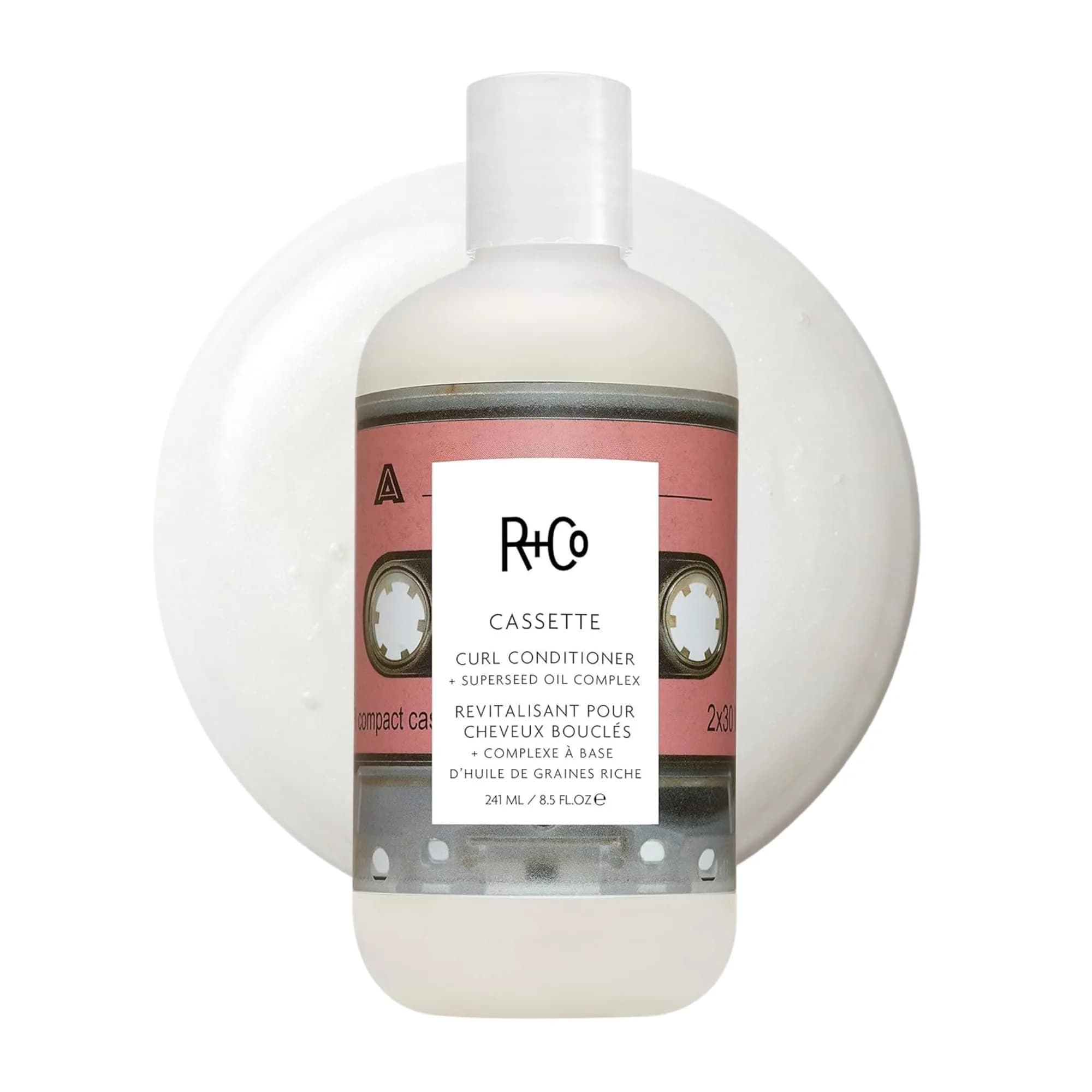 R+Co Cassette Curl Conditioner + Superseed Oil Complex 251ml (8.5 Fl Oz) | Defines Curls & Controls Frizz — 8.5 Fl Oz