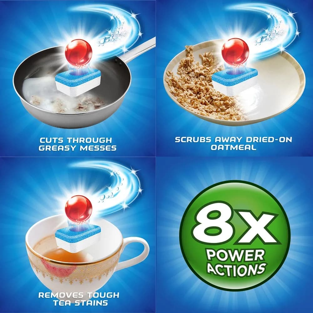 Finish All in 1 Dishwasher Detergent Tablets, 50 Ounce Pack of 1 | Powerball Formula for Brilliant Clean - view 2