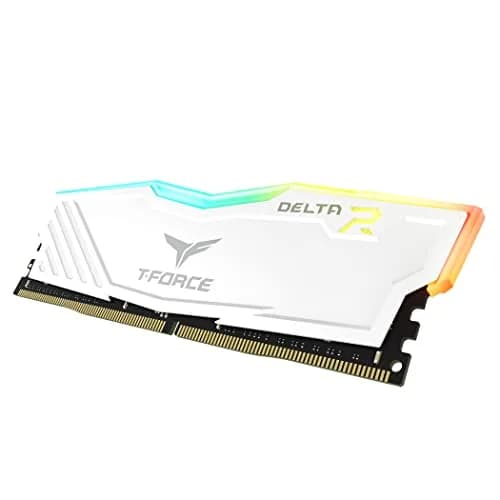 TEAMGROUP T-Force Delta RGB DDR4 16GB (2x8GB) 3200MHz CL16 Desktop Memory Kit White | 16GB (2x8GB) 3200MHz CL16 thumbnail 6