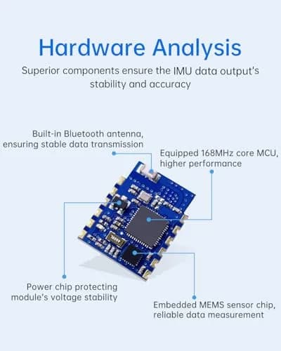 WITMOTION WT901BLECL 9-Axis IMU Sensor 51.5mm x 36.1mm x 15mm | Bluetooth 5.0 Accelerometer Inclinometer with Kalman Filter thumbnail 5