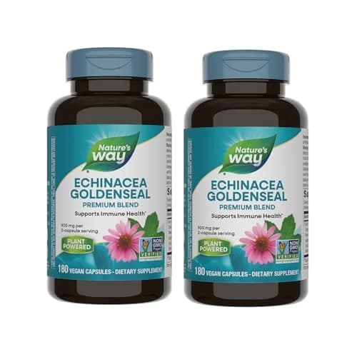 Nature's Way Echinacea-Goldenseal 900 mg | Immune Support Herb Capsules (180 Pack of 2) thumbnail 1