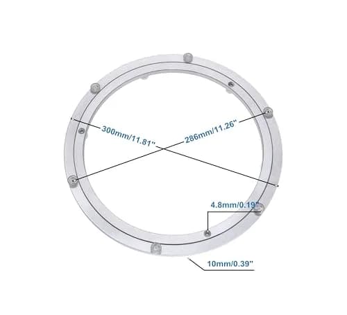 Dailydanny Aluminum Heavy Duty Lazy Susan 12 inch | Rustproof Swivel Plate for Dining thumbnail 4