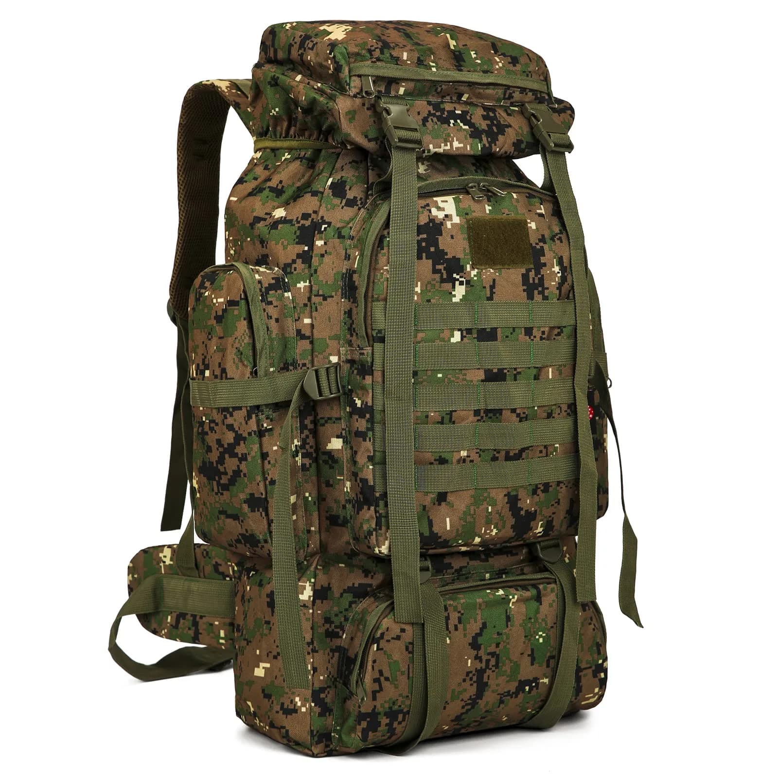W WINTMING 70L Hiking Backpack with Molle System | Jungle Camouflage, Unisex-Adult