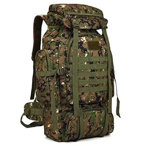 W WINTMING 70L Hiking Backpack with Molle System | Jungle Camouflage, Unisex-Adult thumbnail 1