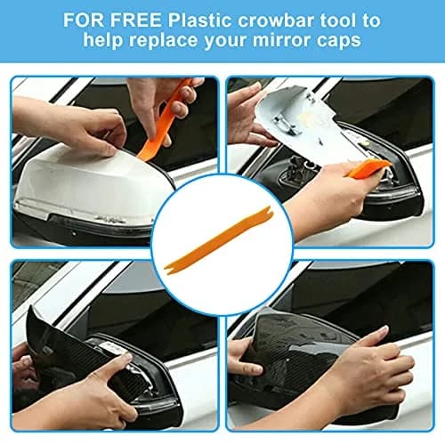 TEANTECH Glossy Black Replacement Mirror Covers Pair for BMW F20-F87 M2 X1 E84 | 29cm x 16.5cm (11.4" x 6.5") thumbnail 7