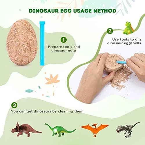 Toyk Dig Up Dinosaur Fossil Eggs | Educational Science Kit for Kids 3-12 | Paleontology Fun thumbnail 3