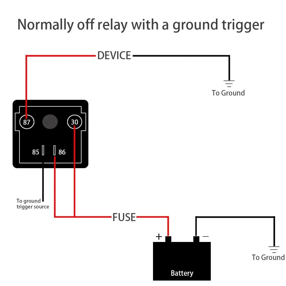 iRhapsody 120A Continuous Duty SPST 4-Pin Relay 12V DC (4.699 cm x 8.103 cm x 4.699 cm) - view 3