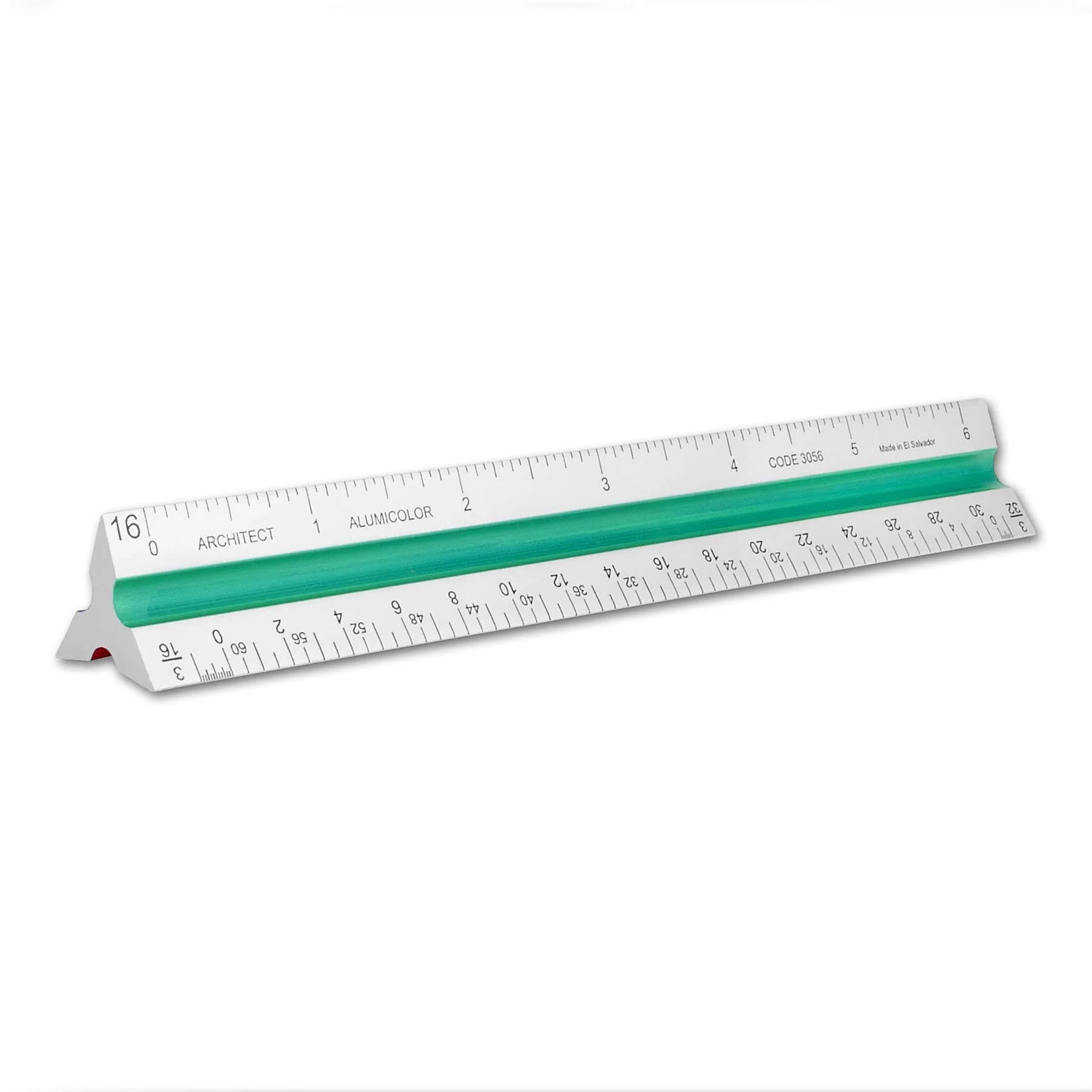 Alumicolor Aluminum Architect Color-Coded Drafting Scale, 6IN, Silver | Precise, Durable, for Architects & Students — 6IN
