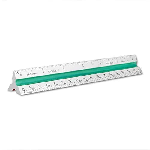 Alumicolor Aluminum Architect Color-Coded Drafting Scale, 6IN, Silver | Precise, Durable, for Architects & Students thumbnail 1
