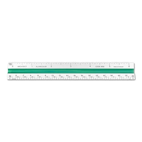 Alumicolor Aluminum Architect Color-Coded Drafting Scale, 6IN, Silver | Precise, Durable, for Architects & Students thumbnail 2