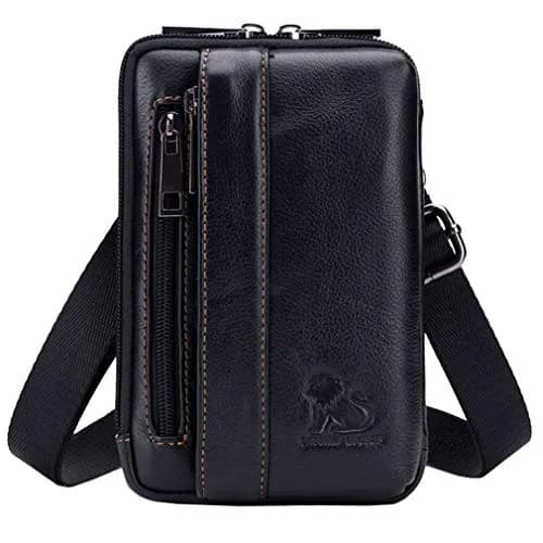 Hebetag Genuine Leather Phone Belt Holster Waist Case Bag 19cm (7.48") | Horizontal & Vertical Carry thumbnail 1