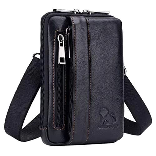 Hebetag Genuine Leather Phone Belt Holster Waist Case Bag 19cm (7.48") | Horizontal & Vertical Carry thumbnail 2