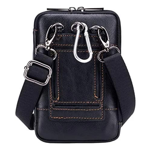 Hebetag Genuine Leather Phone Belt Holster Waist Case Bag 19cm (7.48") | Horizontal & Vertical Carry thumbnail 3