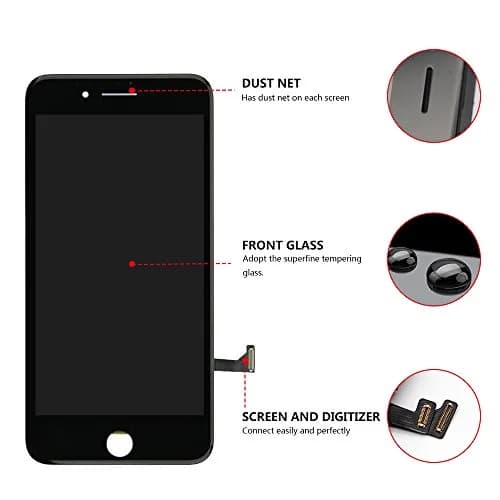 FFtopu iPhone 8 Plus Screen Replacement Black 13.97 cm (5.5'') | Full Assembly with Tools thumbnail 2
