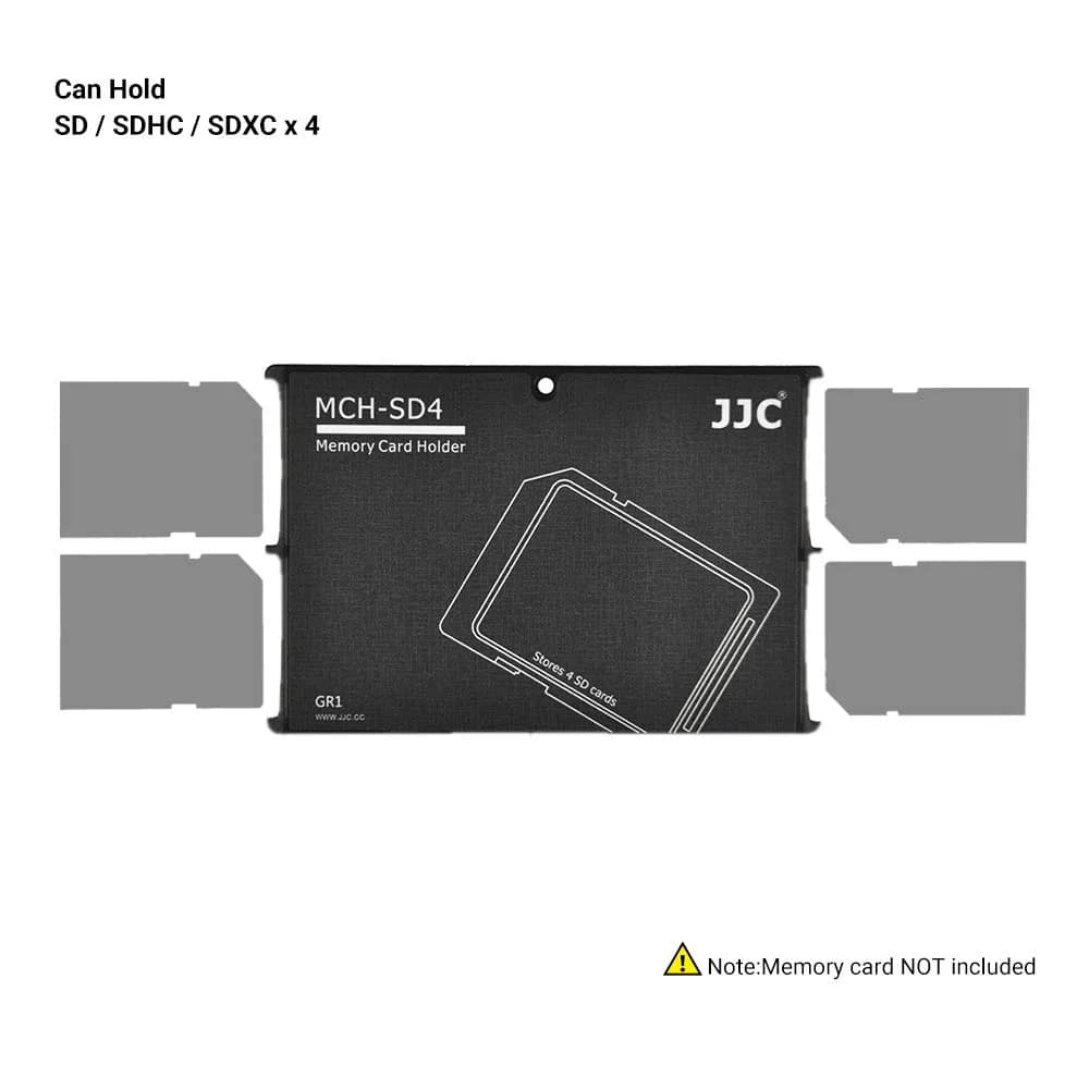 JJC 4 Slot SD Card Holder Case Storage Organizer, Slim Ultra-Thin SDHC SDXC Box | Credit Card Size Portable Memory Card Container - view 7