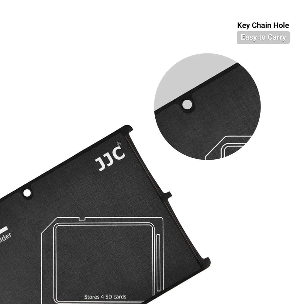 JJC 4 Slot SD Card Holder Case Storage Organizer, Slim Ultra-Thin SDHC SDXC Box | Credit Card Size Portable Memory Card Container - view 4