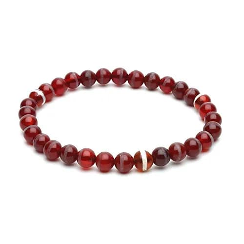 Arihant Gems & Jewels Brown Chalcedony Gemstone Bracelet 19 cm (7.5 in) | Handmade Natural Stone for Men & Women thumbnail 8