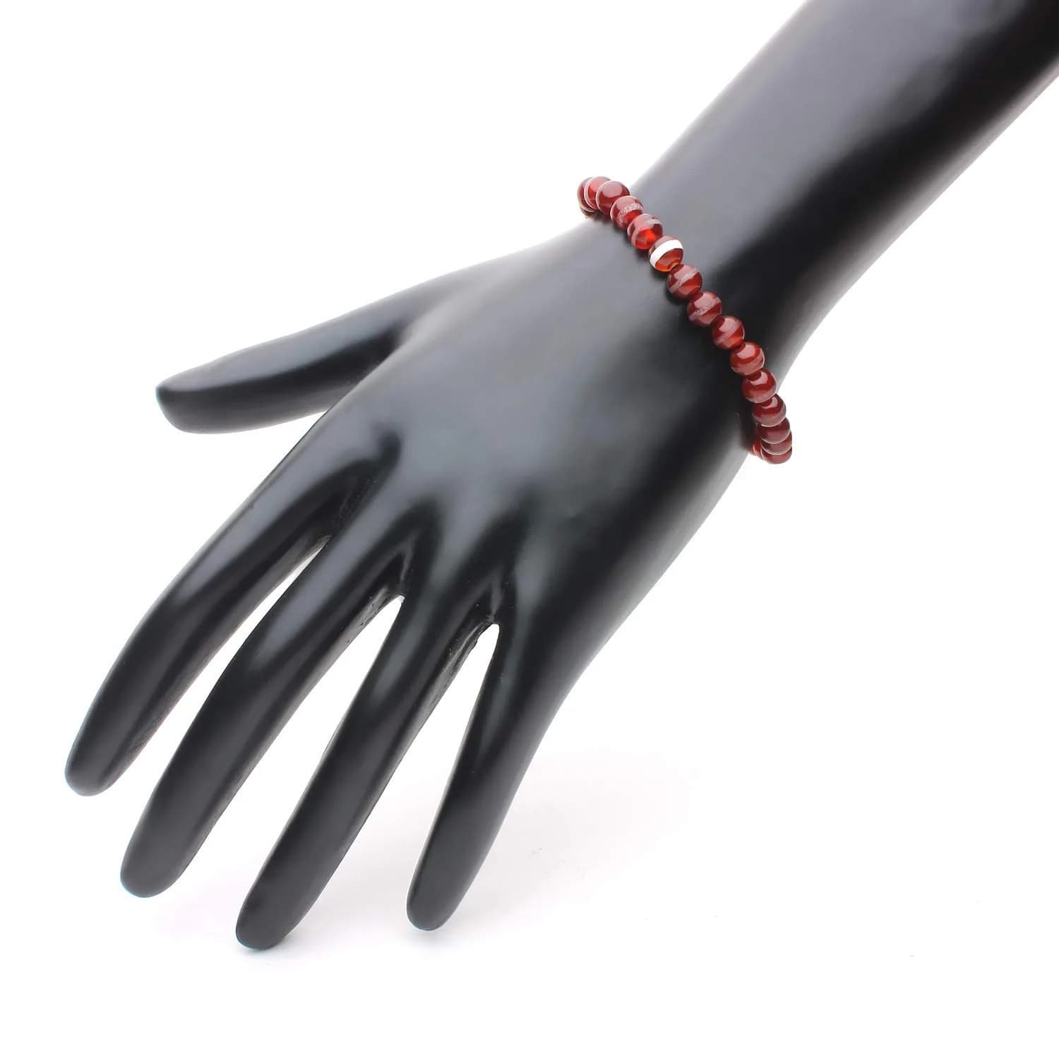 Arihant Gems & Jewels Brown Chalcedony Gemstone Bracelet 19 cm (7.5 in) | Handmade Natural Stone for Men & Women - view 9