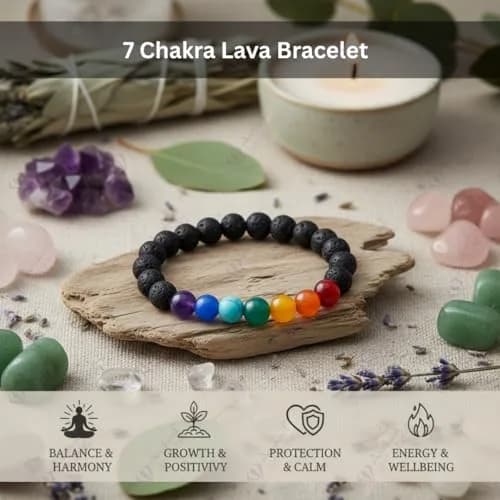 Arihant Gems & Jewels Brown Chalcedony Gemstone Bracelet 19 cm (7.5 in) | Handmade Natural Stone for Men & Women thumbnail 3