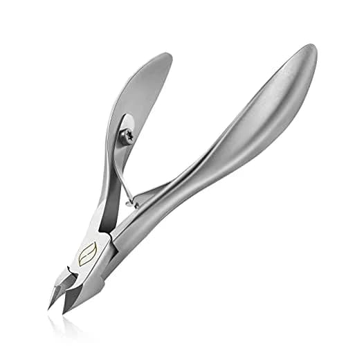 FERYES Cuticle Clippers 1/2 Jaw - Professional Cuticle Cutter Nail Skin Clipper Hangnail Trimmer Silver 5.5cm (2.2in) | Precision Tool for Manicure & Pedicure thumbnail 1
