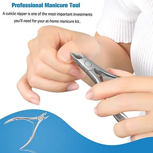 FERYES Cuticle Clippers 1/2 Jaw - Professional Cuticle Cutter Nail Skin Clipper Hangnail Trimmer Silver 5.5cm (2.2in) | Precision Tool for Manicure & Pedicure thumbnail 7