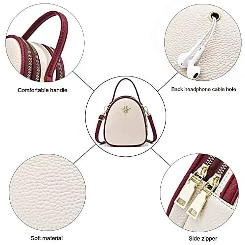 BAIKELI Small Crossbody Bag for Women | PU Leather, 6.3x3.4x7.5 inches, Zipper Closure, Adjustable Strap thumbnail 6
