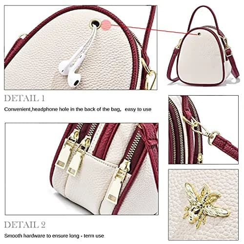 BAIKELI Small Crossbody Bag for Women | PU Leather, 6.3x3.4x7.5 inches, Zipper Closure, Adjustable Strap thumbnail 7