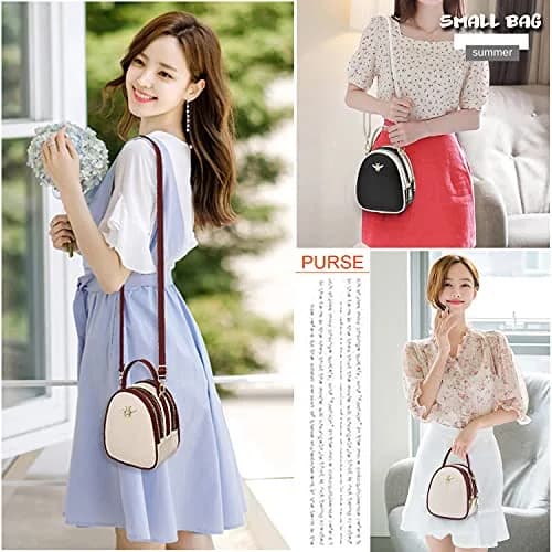 BAIKELI Small Crossbody Bag for Women | PU Leather, 6.3x3.4x7.5 inches, Zipper Closure, Adjustable Strap thumbnail 2
