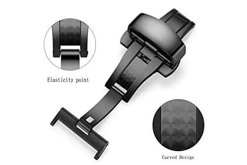 TEXNEWS Stainless Steel Deployment Clasp for Watch Bands 18mm | Polished Finish thumbnail 5