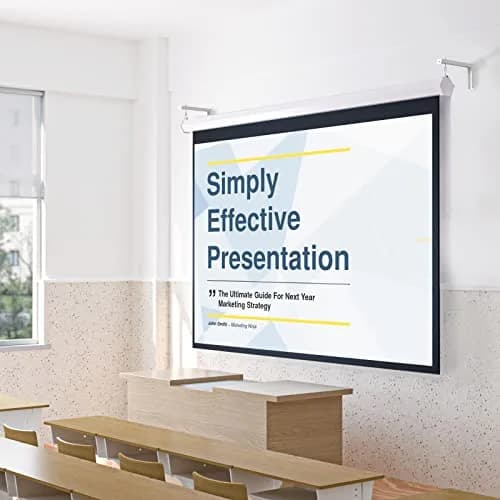 WALI Universal Projector Screen Ceiling Mount, Wall Hanging Mount L-Brackets, 12 inch Adjustable Extension with Hook Kit, 1.16 kg (2.56 lb) | Holds up to 36 kg (80 lbs) thumbnail 8