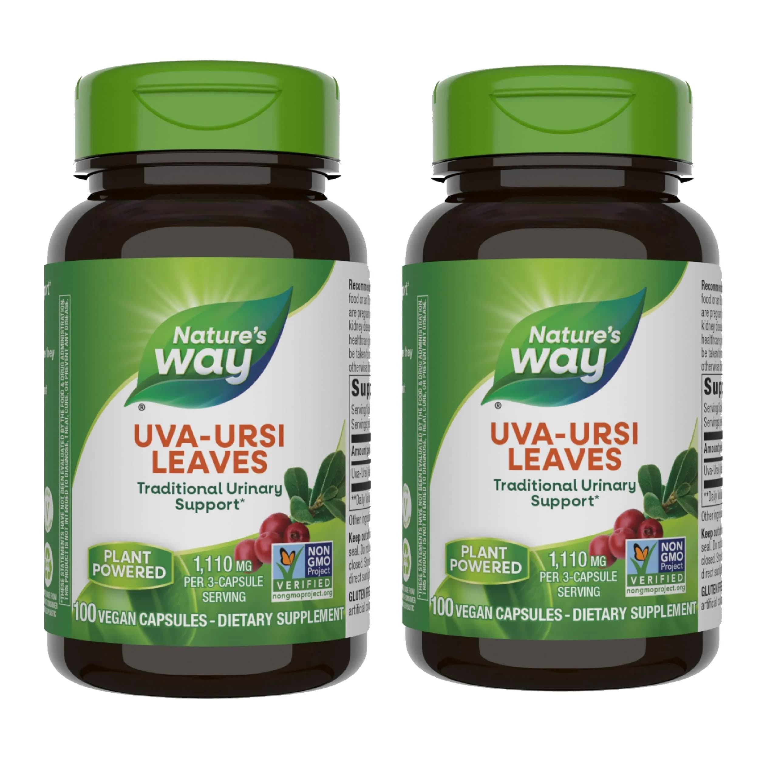 Nature's Way Uva Ursi Leaves Herbal Supplement 1110 mg 200 Count (66 Servings) | Traditional Urinary Support — Capsules