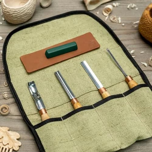 BeaverCraft Wood Carving Gouges Chisels Kit SC01 - Wood Spoon & Whittling Tools | High Carbon Steel, 7.56" thumbnail 7