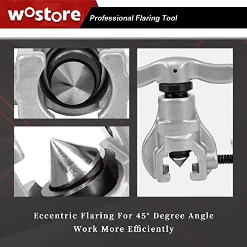 Wostore Eccentric Flaring Kit, 7 Dies 3/16-3/4" | Precise 45° SAE Flares for HVAC & Automotive thumbnail 3