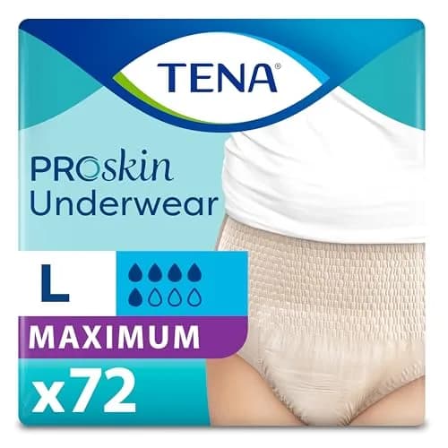 TENA ProSkin Large Nude-Colored Adult Female Moderate Absorbency | Comfortable, breathable, 72 ct thumbnail 1