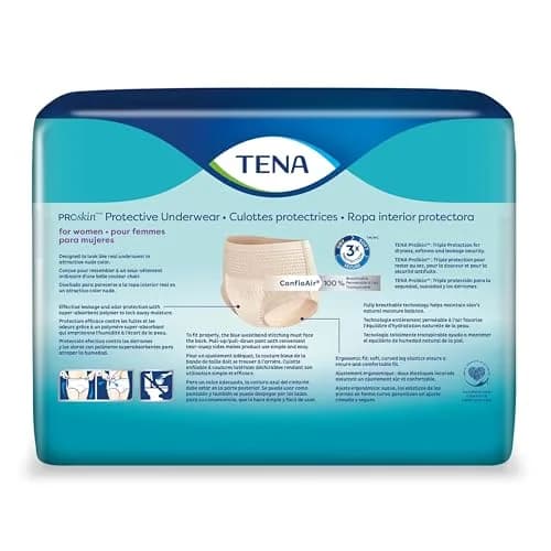 TENA ProSkin Large Nude-Colored Adult Female Moderate Absorbency | Comfortable, breathable, 72 ct thumbnail 9