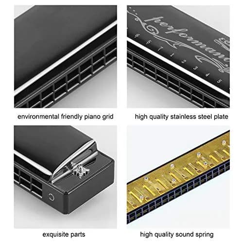 EastyGold Harmonica Key of C 24 Hole Polyphony Diatonic Mouth Organ | Perfect for Blues & Jazz Beginners thumbnail 6