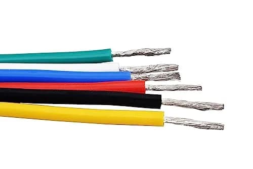 Plusivo 22 AWG Stranded Wire Kit – Silicone Coated Copper Wires 23ft/7m Each Spool, 6 Colors | Electrical Jumper Wire Hook Up Wire Kit thumbnail 7