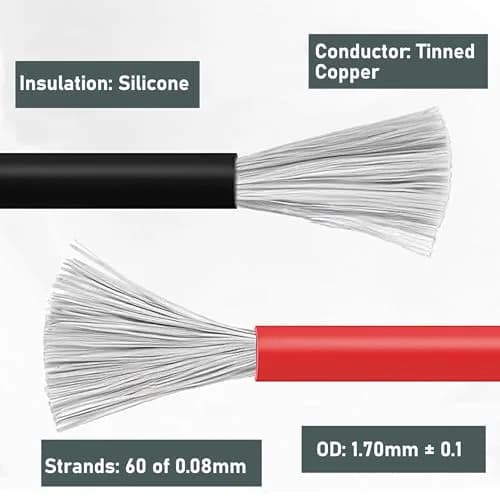 Plusivo 22 AWG Stranded Wire Kit – Silicone Coated Copper Wires 23ft/7m Each Spool, 6 Colors | Electrical Jumper Wire Hook Up Wire Kit thumbnail 2