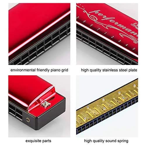 EastyGold Harmonica Mouthorgan Harp 24 Hole C Key | Polyphonic Diatonic Instrument for Blues & Folk thumbnail 6