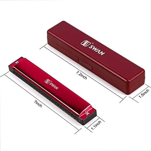EastyGold Harmonica Mouthorgan Harp 24 Hole C Key | Polyphonic Diatonic Instrument for Blues & Folk thumbnail 4