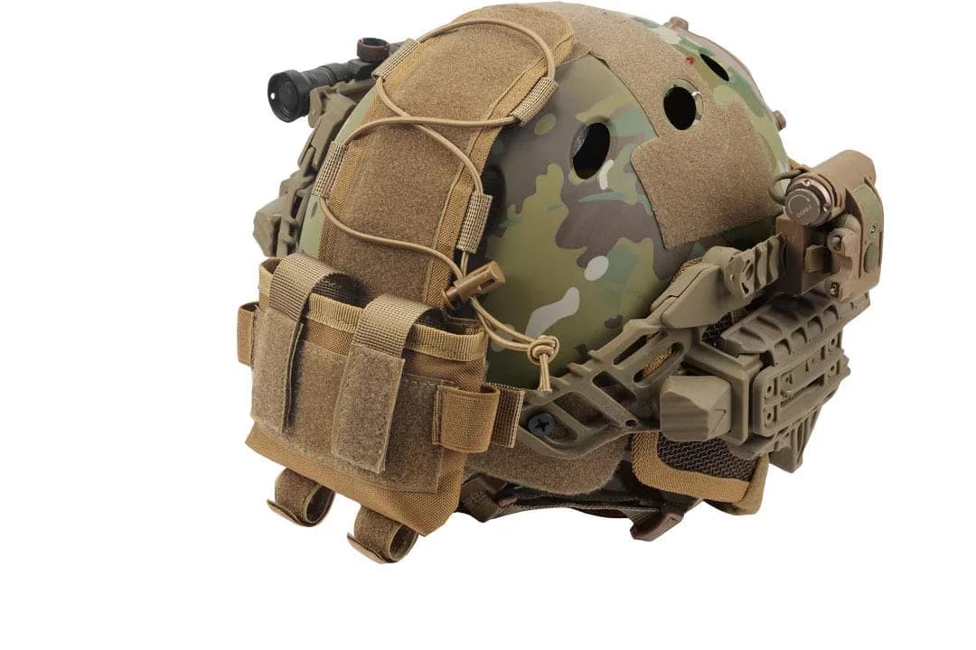 WOLF SLAVES Helmet Battery Pouch MK2 - Counterweight 600D Nylon Helmet Bag for Shooting, Cycling, Hiking, Camping - Coyote Brown — Coyote Brown
