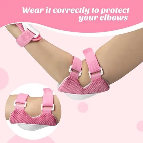 CKE Kids Knee Pads and Elbow Pads with Wrist Guards 3-in-1 Protective Gear Set for Skating, Cycling, Scooter (Pink, Small) thumbnail 4